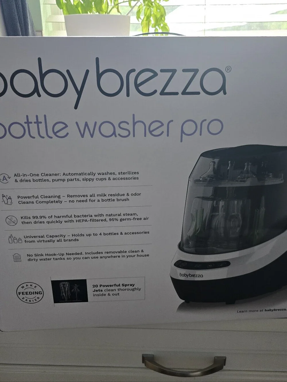 Baby Breeza Bottle Washer Pro - White and Black